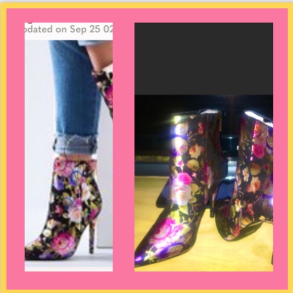 🌸 Shoes - Just Reduced BEAUTIFUL💋Floral Print Ankle Booties